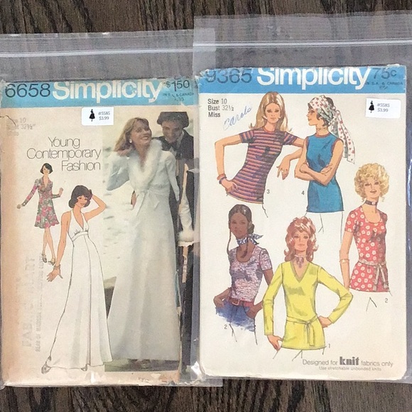10 Vintage Sewing Patterns 1960’s 1970’s 32” bust - Picture 2 of 6